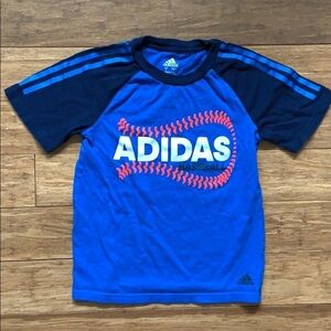 ADIDAS Boys Blues Tshirt Loose Fit sz 7
